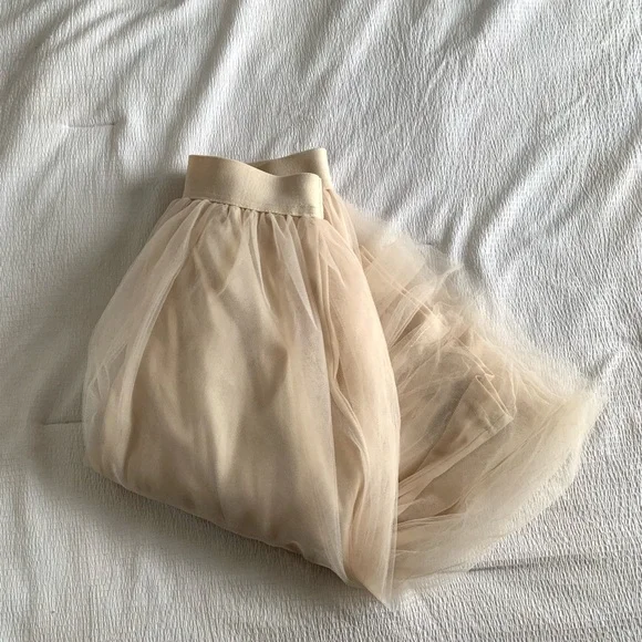 Forever 21 Cream Tulle A-Line Skirt - Picture 5 of 6